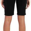 IZOD Juniors Uniform Bermuda Shorts, Skinny Style with Hook & Eye Closure, Stretch Twill Fabric (Black)