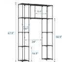 PPN Over The Toilet Storage Cabinet, Premium Bathroom Organizer and Storage Shelves for Small Spaces, Space-Saving Bathroom Shelving Units