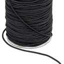 3 x Luxury Jewelry Craft, 2mm Elastic Cord for Bracelets Necklaces, 72+ Yds Black Elastic String Stretchy Cord for Jewelry Making Beading - Round Stretch String for Sewing Crafting