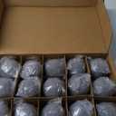 Skyflame Ceramic Fire Balls, Set of 15 Round Fire Stones Set for Indoor and Outdoor Fire Pits or Fireplaces Accessory, 3 Inch, Gray