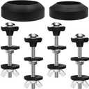 Universal Toilet Tank to Bowl Gaskets Kit, 4 PCS 2.75 Heavy Duty Toilet Tank Bolts Replacement, Fits Most 2-Inch and 3-Inch Leak Resistance Toilet Flush Valve Opening