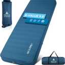 Hikenture 4 INCH Thick Self Inflating Sleeping Pad 9.5 R Value, Comfort Plus Camping Mattress with Pump Sack, Inflatable Foam Insulated Camping Pad, Camping Mat 4-Season (Single (80"28"), Light Blue)