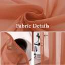 MIULEE 2 Panels Solid Color Sheer Window Curtains Elegant Window Voile Fall Panels/Drapes/Treatment for Bedroom Living Room (54X72 Inches Burnt Orange)