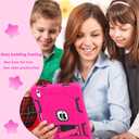 CCMAO Case for iPad 11-inch (A16) 2025/ iPad 10th Generation 2022 (10.9 Inch) with Durable Kickstand, Pencil Holder, Hybrid Heavy Duty Shockproof Protective Case for iPad 11/10 Gen, Pink+Black