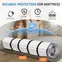 Storage Logic Foam Mattress Vacuum Bag with 4 Adjustable Packing Straps for Moving, Storage, Shipping, Vacuum Seal Mattress Bag with Packaging Straps (Queen/Full/Full-XL)