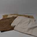 Softalker Decorative Throw Pillow Covers 18 x 18, Set of 8, Soft Corduroy Solid Striped Pillow Cover, Modern Decor Cushion Pillow Cases for Couch Sofa Bedroom Living Room, Caramel