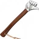 Fist Hammer 2 lbs Decorative Hammer Stainless Steel Solid Head Wooden Handle Collectible Art for Home/Office Decor Functional Tool for Gardening Household Camping Emergency Use (Thumb)