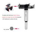 Forstner Drill Bits 60mm (2-3/8 inch) Tungsten Carbide Upgraded Version 3-Cutter Higher Hardness Wood Hole Saw Auger Opener Woodworking Drilling Tool Wood Cutter
