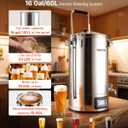 VEVOR Beer Brewing Equipment, 16 Gal/60L Beer Maker with Anti-Burn Pump and Wort Chiller,3000W All-in-One Home Brewing Kit with Digital Control, Recipe Memory & Timer, Removable mesh strainer