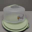 Tribello Extra Large Cake Storage Container, Cake Carrier With Handle Holds Cake 12 X 12 X 5 (Mint Green)