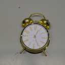 Super Loud Alarm Clock for Heavy Sleepers Adults,Twin Bell Retro 4 Inch Silent Non-Ticking Quartz with Backlight, Metal dial, Alarm Clocks for Bedrooms Bedside (Gold-White)