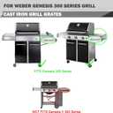 Genesis Grates Replacement Parts for Weber Genesis E-310 E-330 S-310 S-330 Grill Parts Weber Genesis Grill Grates 7524 7528 Genesis 300 Series Grill Replacement Parts Cast Iron Cooking Grate 19.5 Inch