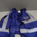 A-SAFETY High Visibility Mesh Safety Reflective Vest with Pockets and Zipper,Hi Viz Work Vest for Men Women (Blue Mesh 6XL-8XL)