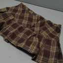Milumia Women's Plaid Button Front Drop Waist Mini Pleated Skirts, Size Large