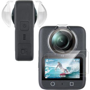 UTEBIT Screen Protector and Lens Guards for DJI OSMO 360 Accessories, PC Protective Cover Ultra HD Tempered Glass Film, 9H Anti-Scratch Protective Film Only for DJI OSMO 360 Camera, 2 Pack