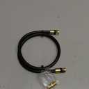 RG6 Coaxial Cable, 3FT 6FT 10FT 15FT 25FT 50FT 100FT Coax Cable Cord with Gold F-Type Connector, High Speed Internet, Digital TV Aerial for HDTV, Satellite, Antenna, Modem with Extender- 1.5ft (Black)