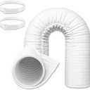 Outus Air Conditioner Hose Cover 80" Long Wrap Ac Hose Duct Vent Insulated Cover Sleeve for Portable Ac for 5" & 5. 9" Diameter Exhaust Hoses Tube(White,Novelty)