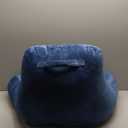 Reading Pillow with Shredded Memory Foam- X-Large Size - Back Pillow for Sitting in Bed, Reading, Gaming, Watching TV – Bed Chair with Arms, Dorm Room Essentials, Navy