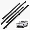 Inner Door Window Moulding Trim Weatherstrip Moulding Trim Set Compatible with 2010-2020 Toyota 4Runner Lexus GX460 Replaces 68171-60090 68172-60080 68173-60060 68174-60060