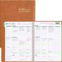 2026 Planner - Planner 2026 Weekly and Monthly, 11.38'' x 8.74'', 2026 Calendar Leather Planner, JAN 2026 - DEC 2026, Daily Hourly Appointment Book, To Do List, Monthly Tabs, Faux Soft Leather, Back Pockets - Brown