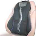 Lumbar Support Pillow for Car Improve Lower Back Pain Relief & Sitting Posture Back Support,Gel Lumbar Seat Cushion for Car,Gel Car Seat Back Support Ergonomic Lumbar Comfort for Long Sitting,Black, 34.65*16.34''