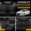 TTX LIGHTING Custom Fit Seat Covers for Honda Accord 2018-2022 Seat Covers Waterproof Full Set Faux Leather Car Protector Cushion Accessories