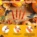 Motiskyy 48 Pcs Halloween Candy Tubes Trick or Treat Containers with DIY Stickers 4.5 oz Plastic Candy Holder Boxes Gumball Tubes Pretzels Rods Boxes for Halloween Party Supplies DIY Prizes Gift