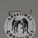 Funny Dog Greetings Welcome Decor Sign, Welcome Sign for Home Front Door Porch, Welcome Home Decor For Outside Entrance Entryway, Housewarming Hanging Decorations Gifts for Dog Owner Lover