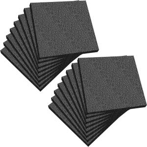Frienda 16 Pcs Polyethylene Foam Sheet, 12 x 12 x 0.5 Inch Cuttable Packing Foam Pad Cushioning for Tool Box, Cases Craft Shipping Moving and Storage (Black)