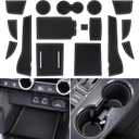 Center Console Liner for Honda Civic 11th Gen Sedan Accessories 2022-2024 2025 2026, Cup Holder Mat, Coaster Trim, Door Slot Pad, Non-Slip Interior, Custom Rubber Decoration Insert (16pcs, Gray)