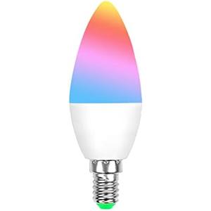 ngnsky Homekit E14 Smart Dimmable RGBCW LED Candle Light Bulb Works with Homekit Siri Voice Control