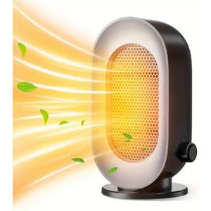 Portable Space Heater Indoor, 3 Modes Portable Small Electric Heaters with Overheat and Tip-Over Protection for Fast, Quiet and Energy Efficient Heating (Grey Black)