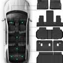 Floor Mats Fit for 2018-2023 Chevrolet Traverse 7 Seats (Bucket Seats), All Weather TPE Car Floor Liners Carpet Custom Fit for Chevy Traverse Accessories3 Row & Cargo Liner