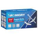 3/8"x3" Toggle Bolts (12 Pcs) 3/8 inch Wall Anchors for Drywall Heavy Duty, Butterfly Anchor Bolt for Hollow Wall, Sheetrock, Ceiling