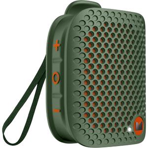 Monster Blaster Micro Wearable Bluetooth Speaker, Clip-On Wireless Small Portable Speaker with Built-in Mic (Non-Magnetic), IPX7 Waterproof, TWS, Hands-Free Music/Calls for Work/Cycling/Running, Green
