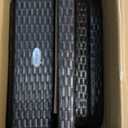 5 Pieces Patio Rattan Sofa Ottoman Furniture Set with Cushions, Black