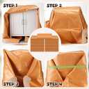 25 Pack Moving Paper Pads Bulk 60 x 70 Inch, Furniture Paper Pads Sturdy Durable Blankets Furniture Covers for Moving Household, Brown