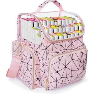 Upgraded Large Organizer Case, Waterproof Storage for Markers & Art Supplies  Perfect for Daily School, Art Class, Outdoor Sketching or Traveling, Pink Upgraded Large Organizer Case, Waterproof Storage for Markers & Art Supplies  Perfect for Daily School, Art Class, Outdoor Sketching or Traveling, Pink