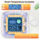 Incubators for Hatching Eggs, Smart Egg Incubator with Humidity & Temp Control and Auto Turner, 360 View Incubadora De Huevos De Gallina for Chicken, Duck, Quail Eggs, Ideal for Farm, School and Lab