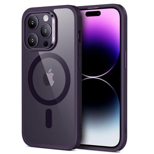 ESR for iPhone 14 Pro Case, Compatible with MagSafe, Shockproof Military-Grade Protection, Yellowing Resistant, Magnetic Phone Case for iPhone 14 Pro, Classic Hybrid Case (HaloLock), Clear Purple