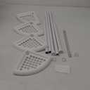 Zenna Home 2153WW2 Tension Pole Shower Caddy, 7.2 in OAL, 10.6 in OAW, 4-Shelf, Plastic, White