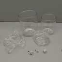 Candy and Cookie Jar 2pcs/130oz Plastic Jars with Lids Decorative Clear Airtight Food Storage Canister for Cookie, Dog Treats, Pet Food, Candy