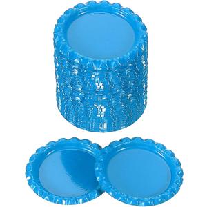 PATIKIL 100 Pieces Bottle Caps for Crafts, 1 Inch Decorative Double Sides Printed Flat Bottle Caps Bulk for DIY Pendants Scrapbooks Badge, Light Blue