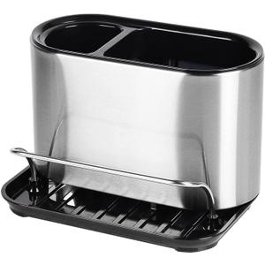 Sink Sponge Holder Stainless Steel Sink Caddy Dish Brush Holder Drains Water for Kitchen