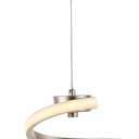 JONATHAN Y 11" Silver 1-Light Aluminum/Iron Pendant Light, Modern Minimalist Abstract Integrated LED, Adjustable Hanging Fixture for Kitchen Island Dining Room, ETL Listed JYL1704A