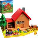 Stardew Farmhouse Building Toy, Video Game Valley Farm Playset Building Set Compatible with Lego, 766 Pieces DIY Farm House Building Kits for Adults and Fans