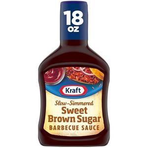 5Pack Kraft Sweet Brown Sugar Slow-Simmered Barbecue Sauce, 18 oz Bottle,  Best By: 08/10/2025