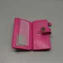 SENDEFN Wallets for Women Leather Credit Card Holder with RFID Blocking Large Capacity Wristlet | with RFID Blocking, Large Capacity, Wristlet, with RFID Blocking, Large Capacity, Wristlet (1-Wax-Red-3)