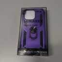 2 x IKAZZ for iPhone 15 Pro Max Case 6.7 Inch with Screen Protector,Military Grade Shockproof Heavy Duty Protective Phone Cover Pass 16ft Drop Test with Magnetic Kickstand Car Holder,Purple