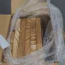 WOPITUES Wood Floating Shelves Set of 6, Shelves for Wall Decor, Farmhouse Shelf for Bedroom, Bathroom Storage Shelves, Book Shelves for Living Room - Rustic Brown (16.5 Inch)